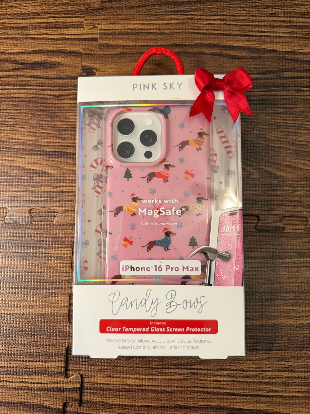 Pink Sky MagSafe iPhone 16 Pro Max Case - Pink Candy Bows